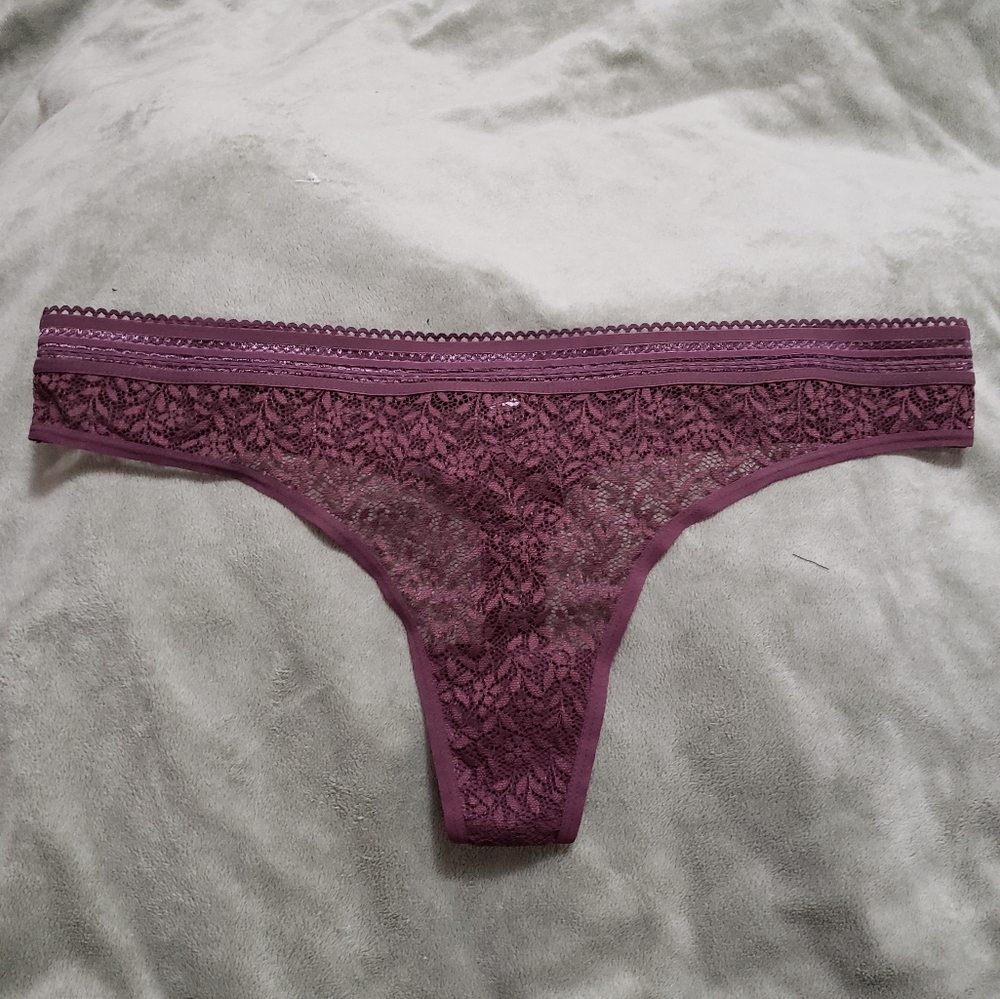 Purple/Mauve Lace Thong (unworn)
